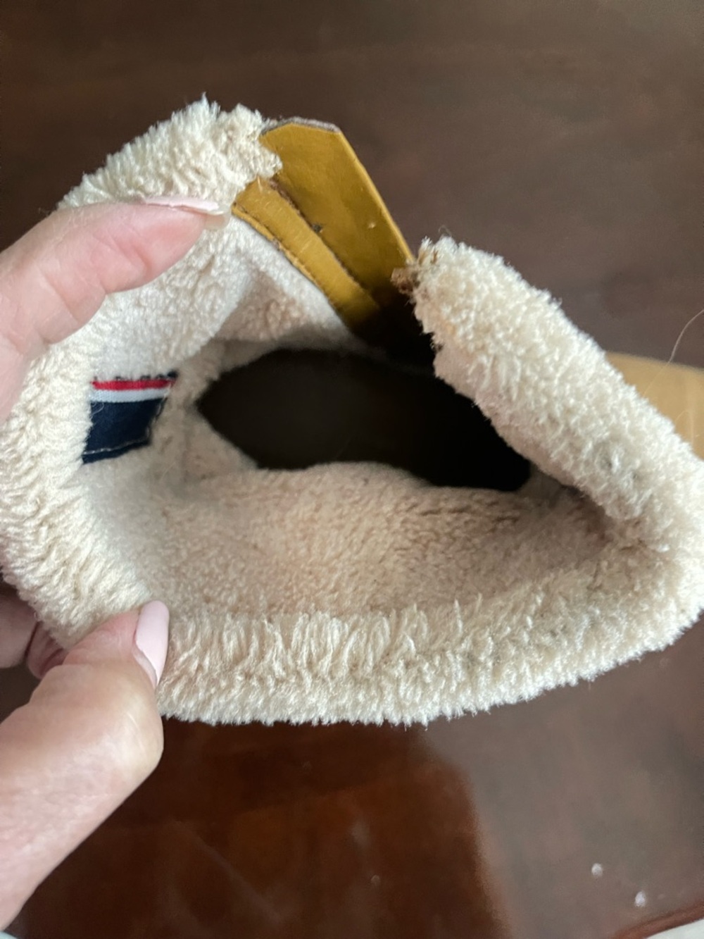 Tommy Hilfiger Tan Suede Shearling-Lined Ankle Boot - Picture 7 of 10